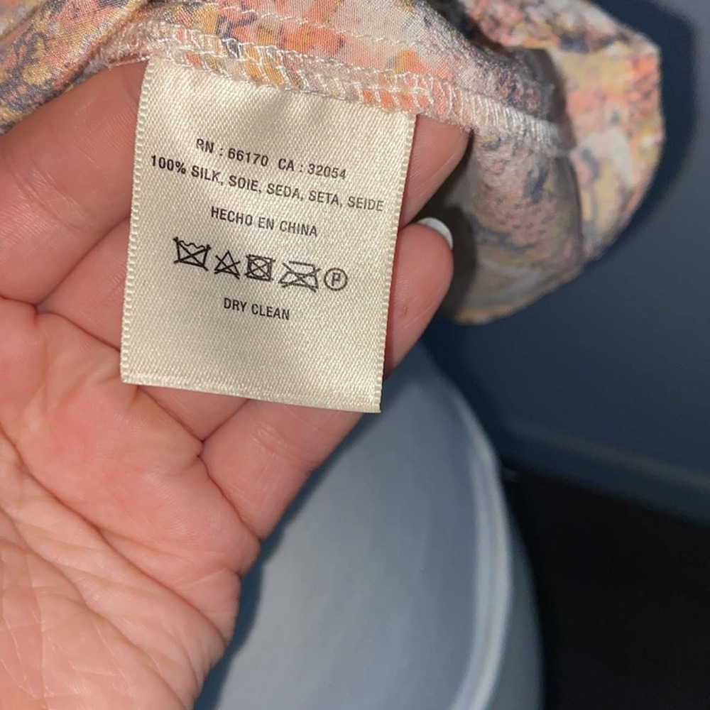 Anthropologie E By Eloise Medium Pink Orange Snake Print Tank 100% Silk - Picture 4 of 6